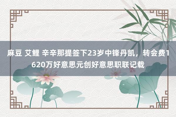 麻豆 艾鲤 辛辛那提签下23岁中锋丹凯，转会费1620万好意思元创好意思职联记载